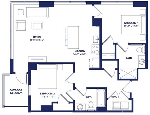 Unit 13 1058sf at Two Twelve Clayton, Missouri